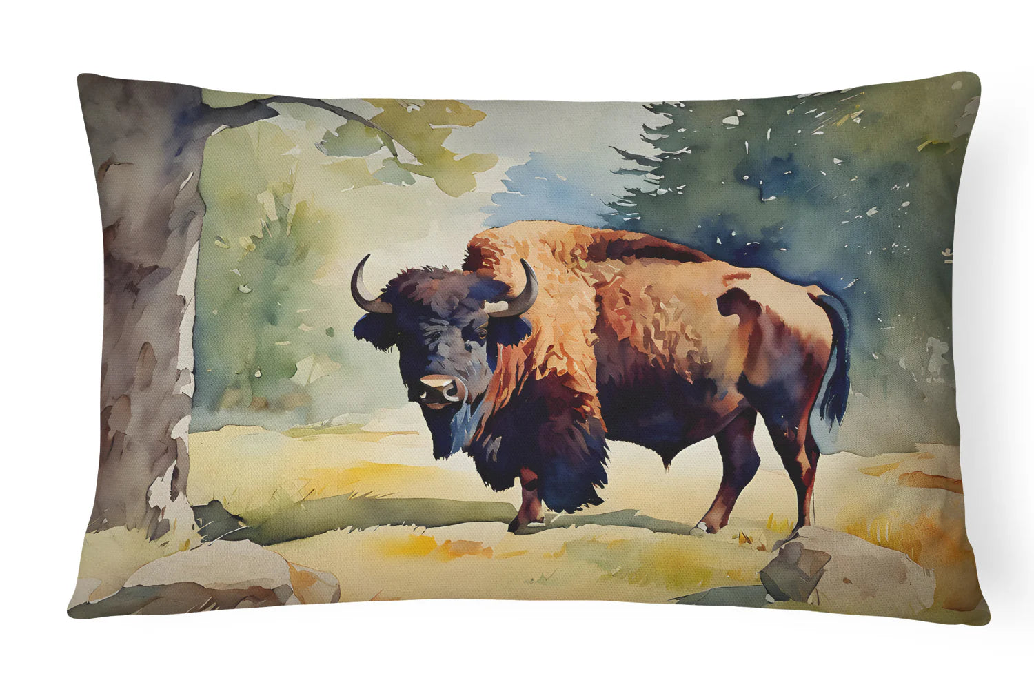 American Bison Throw Pillow