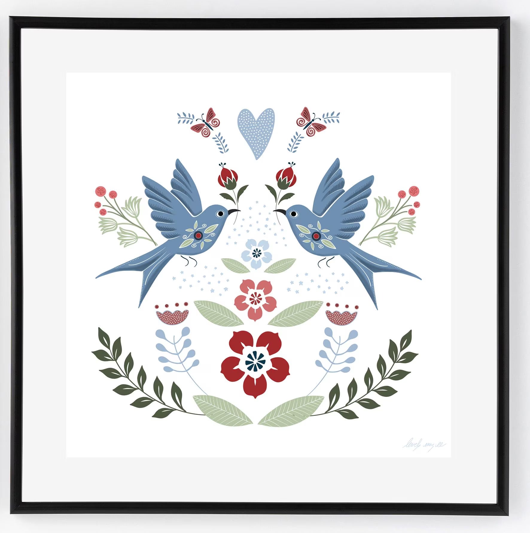 Kurbits Pattern in Nordic Style. 50X50 Centimeters with High Resolution. (300 Dpi). You Will Get 2 Different Patterns and One Transparent.