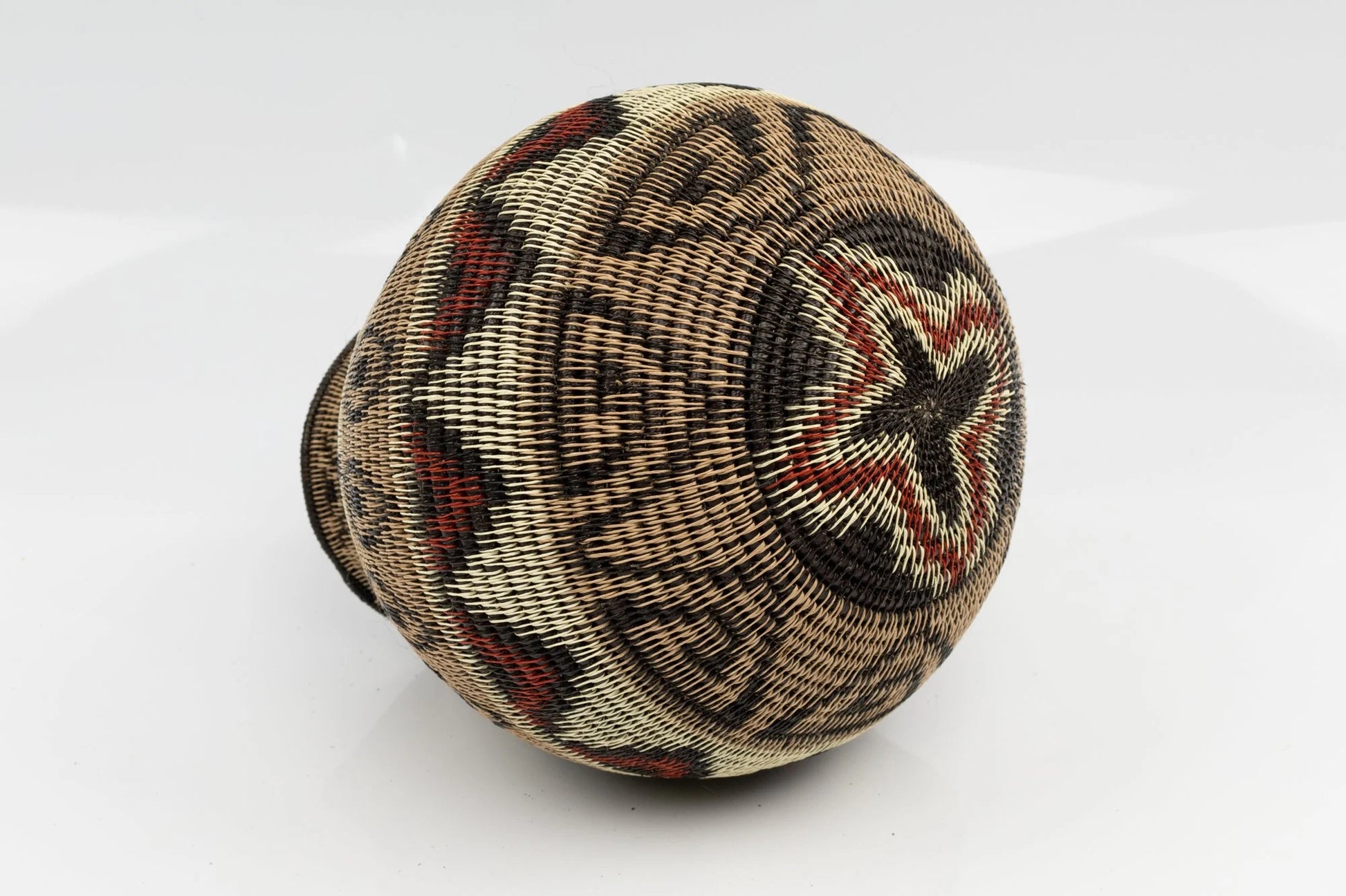 Wounaan Indian Hand Woven Feather Panama Basket Basket Wall Decor, Handwoven Natural Basket, Decor Basket, Storage Basket, Boho Baskets