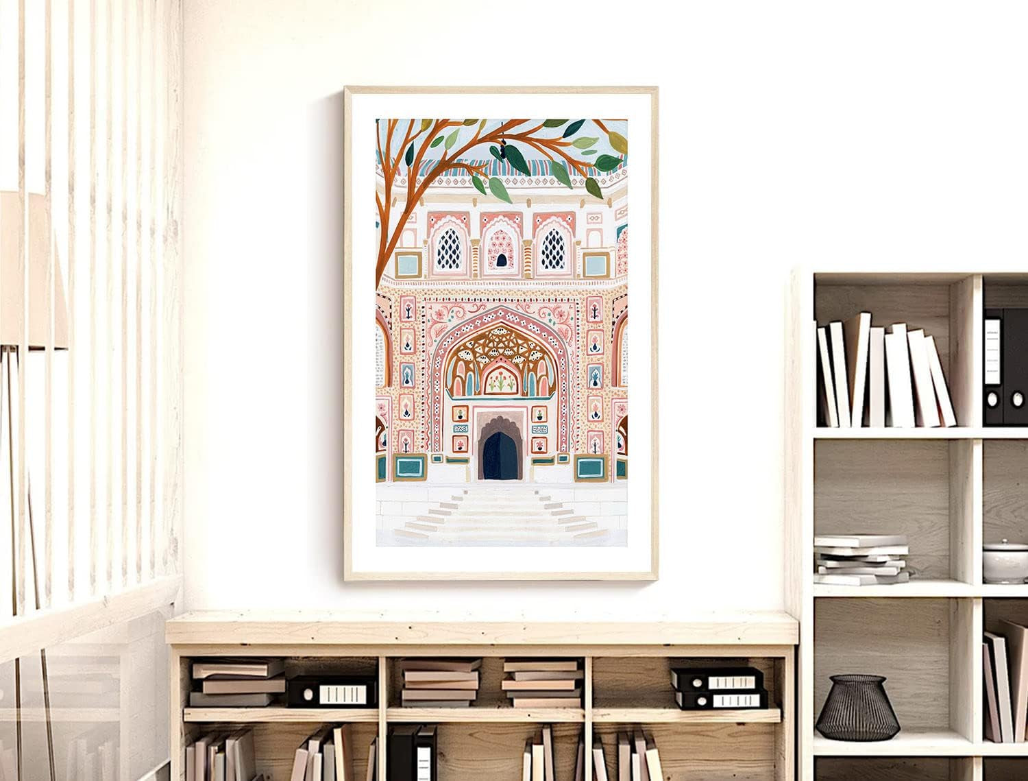 Amber Palace Jaipur Art Print, India Art Print, Jaipur Wall Art, Travel Print, Travel Poster, Housewarming Gift, Home Decor (Unframed) (9X11 In)