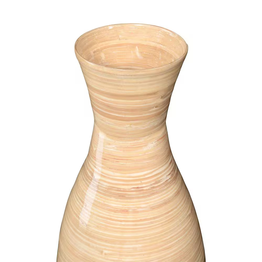 20 In. Natural Decorative Handcrafted Classic Bamboo Floor Vase
