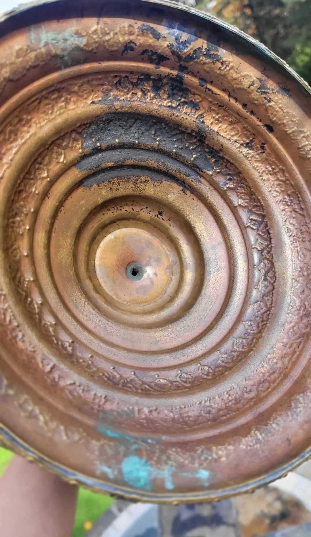 Antique Rajhastani Brass Oversized Mughal Bottle Urn. Indian Art Mid Century. 38"