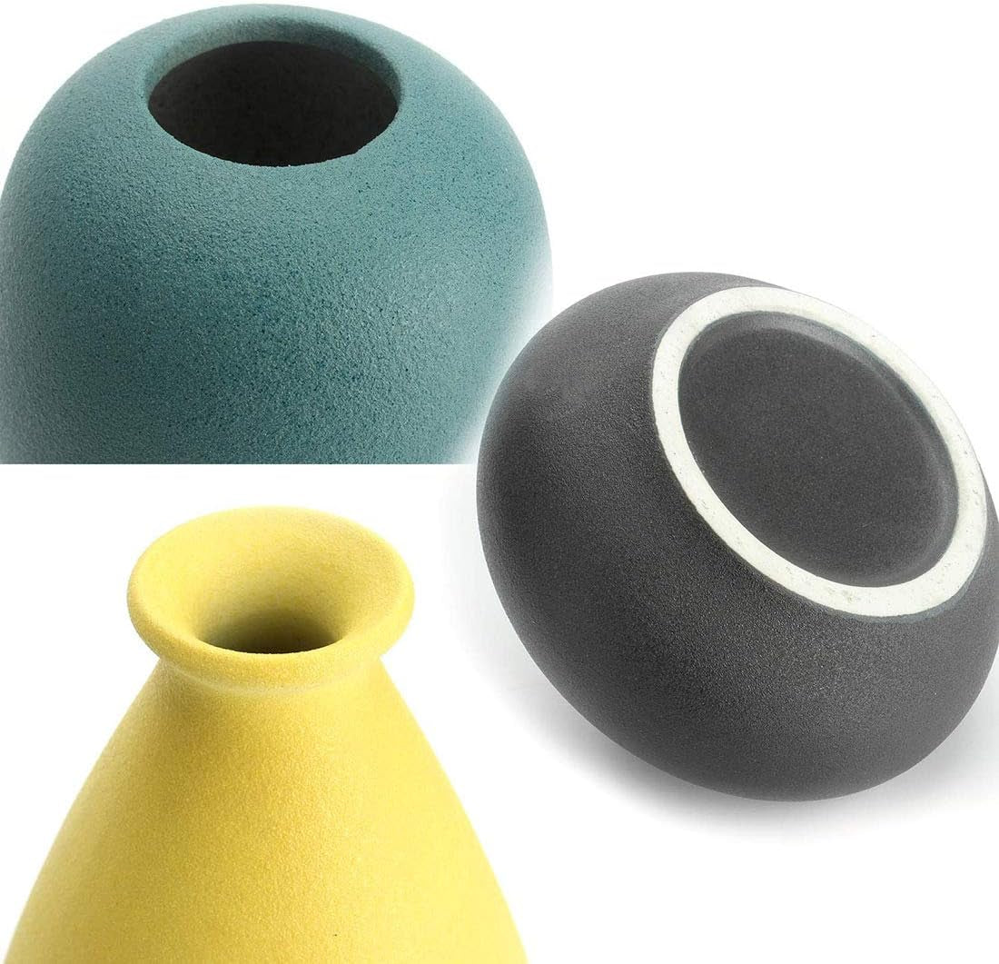Small Ceramic Flower Vases Set of 4, Bud Vase, Decorative Modern Floral Vase