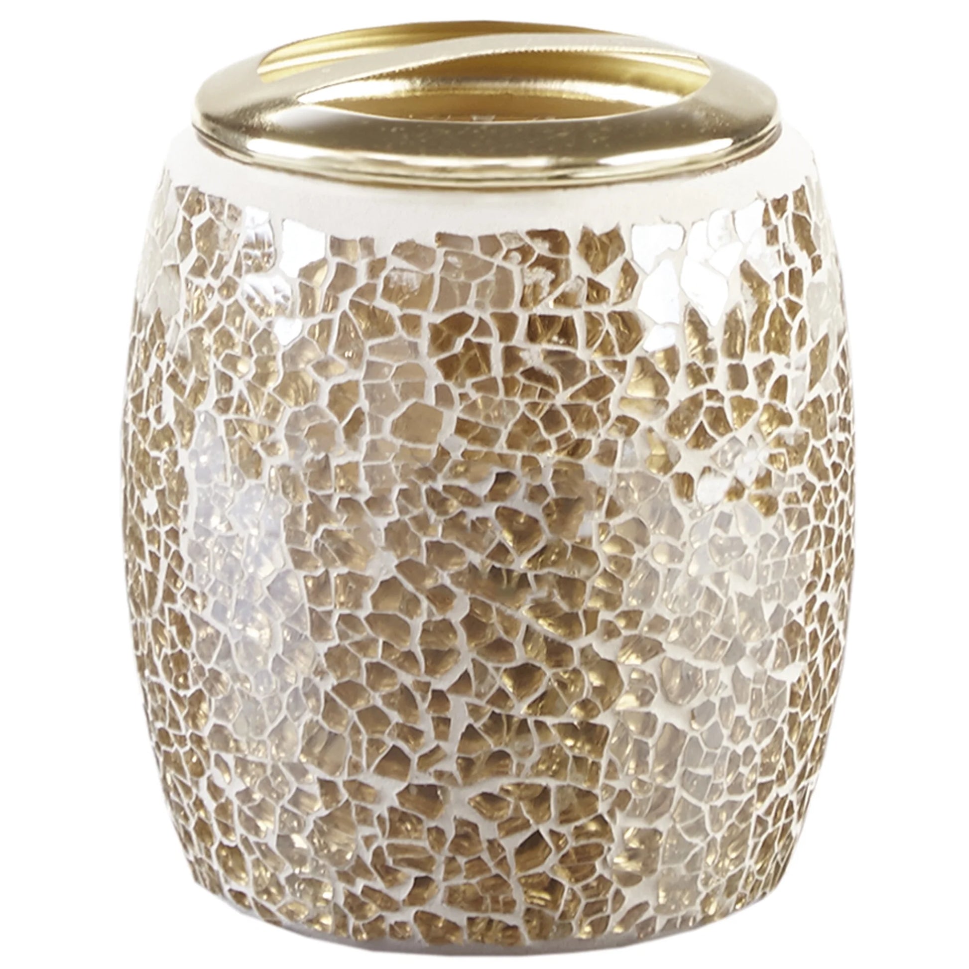 4 Piece Mosaic Bath Accessories Sets, Gold,Silver,Multi-Color