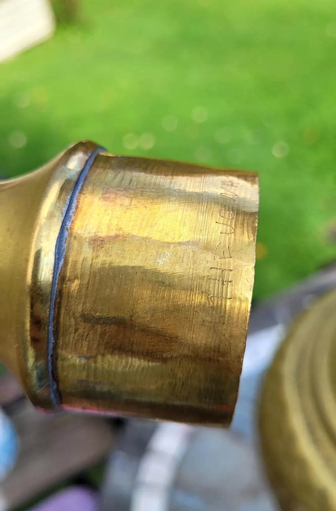 Antique Rajhastani Brass Oversized Mughal Bottle Urn. Indian Art Mid Century. 38"