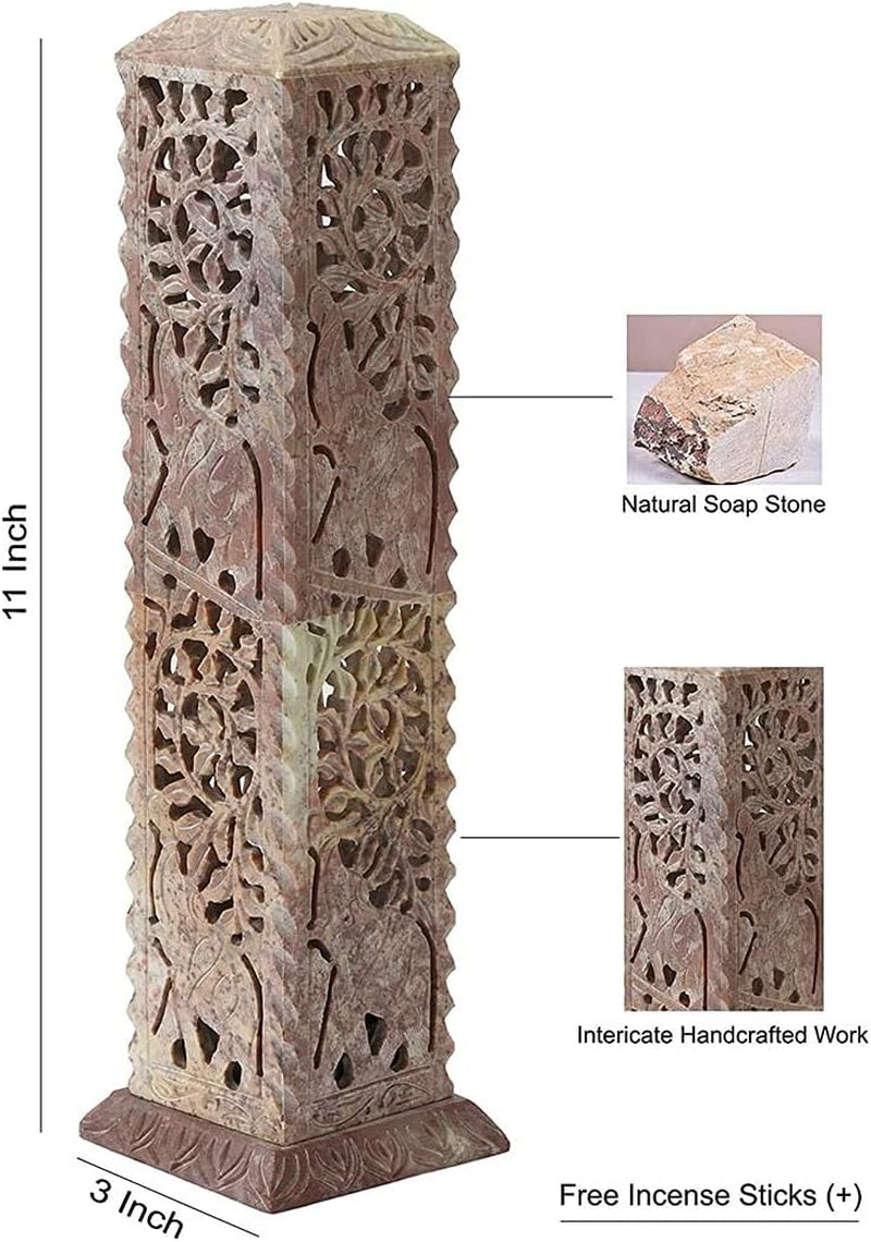 Home Handcrafted Stone Incense Holder | Candle Holder (Elephant)