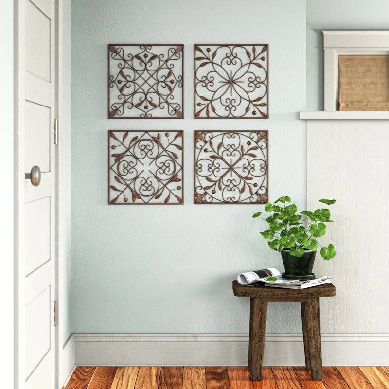 Farmhouse Plants & Flowers Wall Decor on Metal