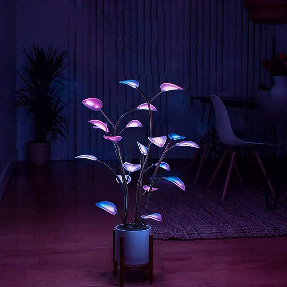 Plant Lamp LED Night Lights Artificial Houseplant Bonsai Plant Lamps LED Decor Plant for Home Decor Bedroom Plant Lights Decor