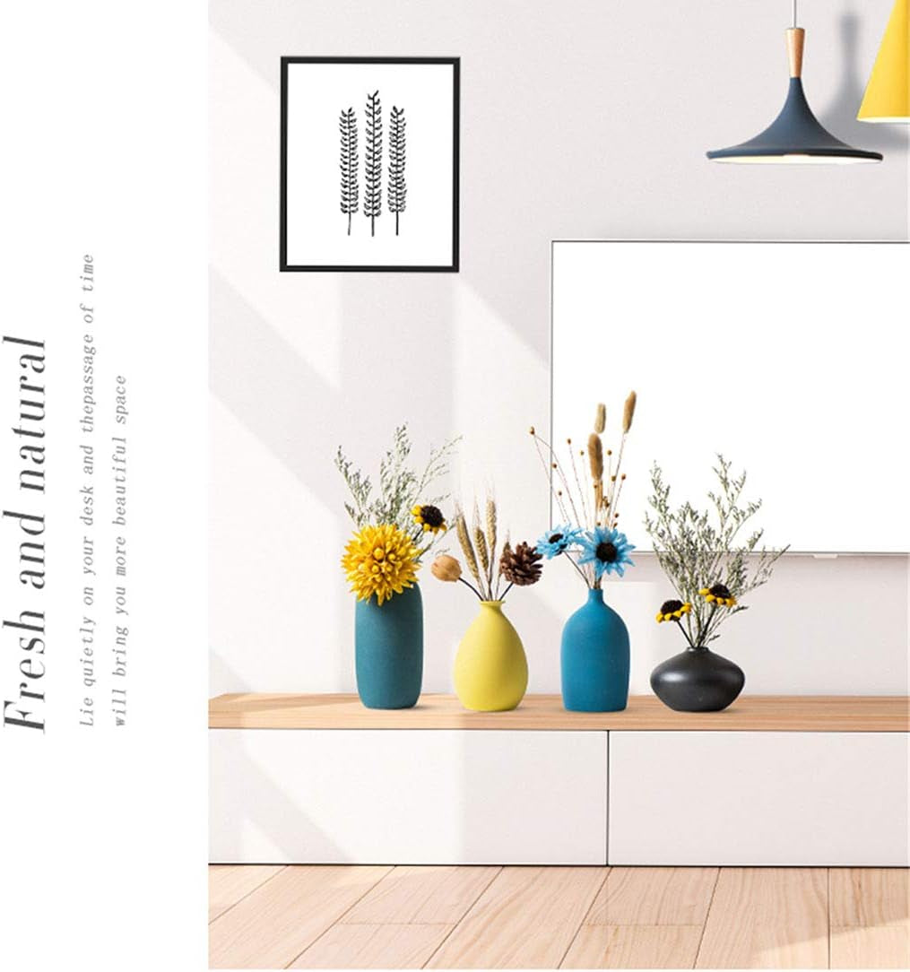 Small Ceramic Flower Vases Set of 4, Bud Vase, Decorative Modern Floral Vase