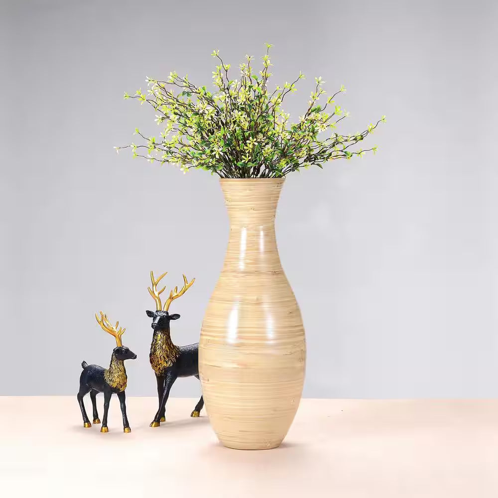 20 In. Natural Decorative Handcrafted Classic Bamboo Floor Vase
