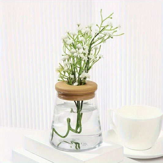 3Pcs, Hydroponic Plant Vase, Clear Plastic Propagation Pot, 3.5 Inch Indoor Small Grow Pot for Home Decoration.