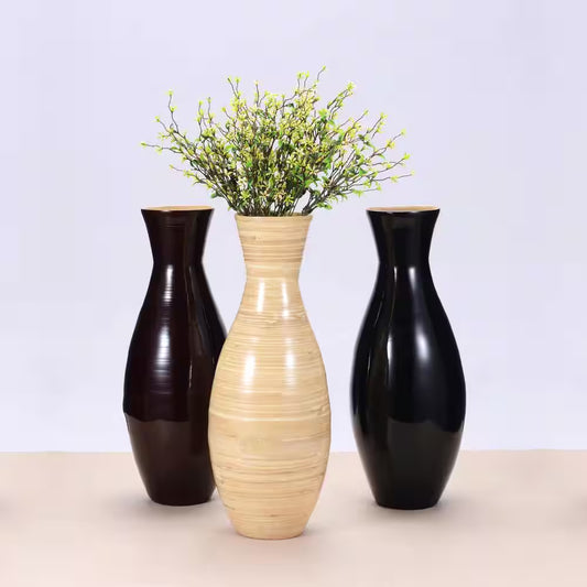 20 In. Natural Decorative Handcrafted Classic Bamboo Floor Vase