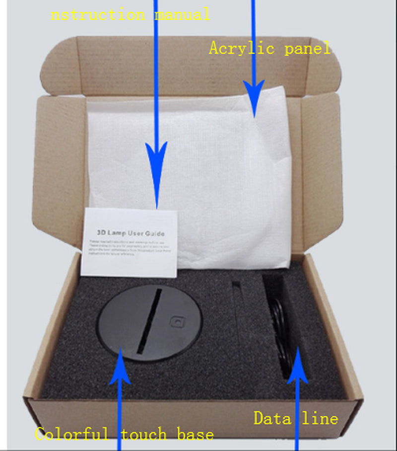 New Elephant 3D Light Colorful Touch 3D LED Visual Light Gift Decoration 3D Small Table Lamp