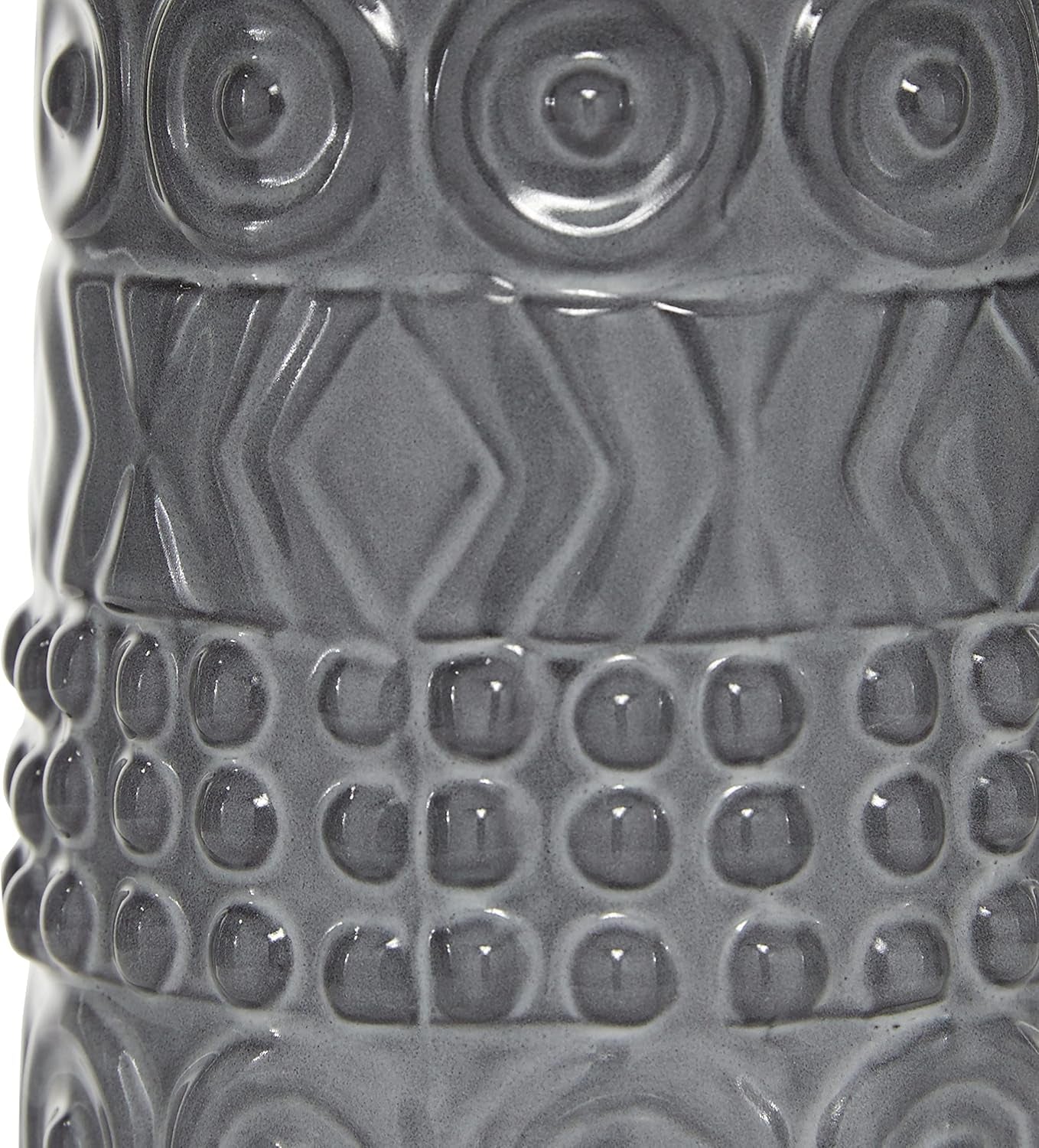 Vase, 4" L X 4" W X 16" H, Grey