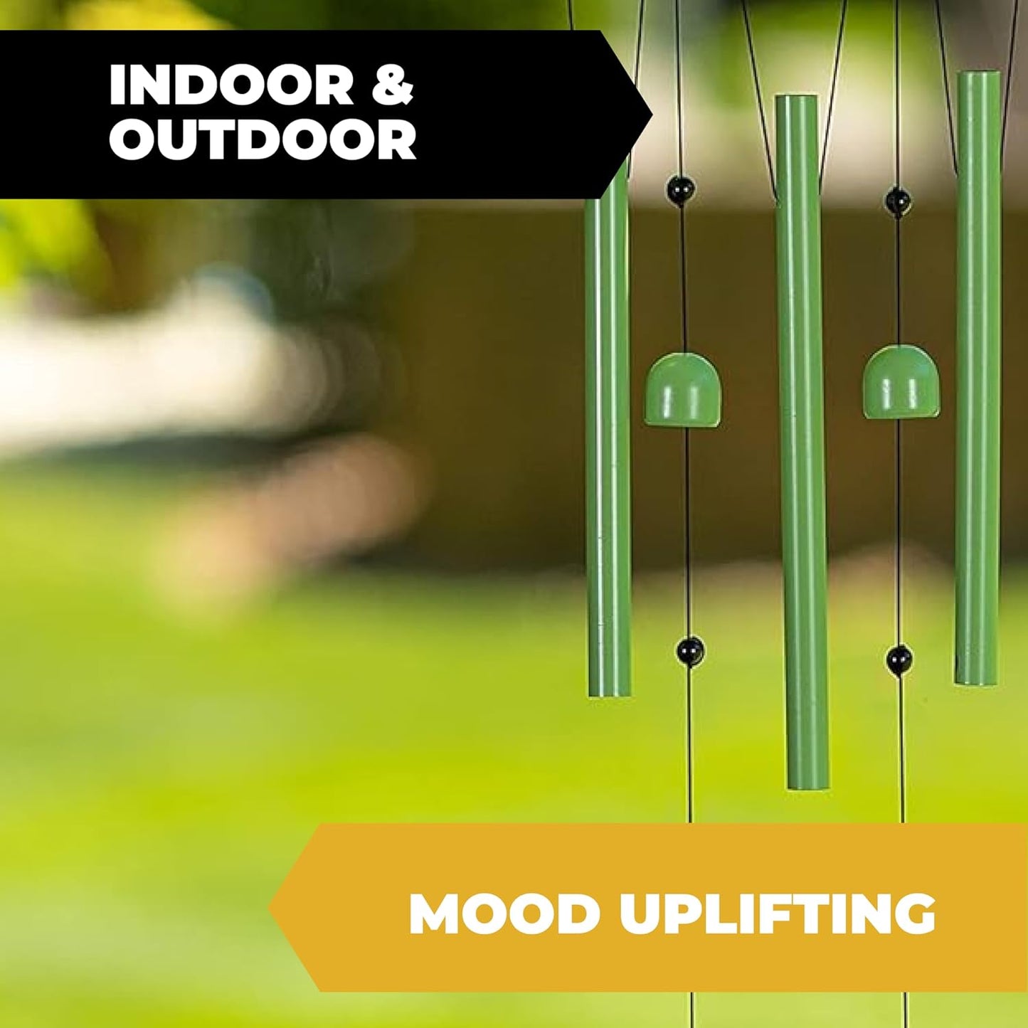 Lotus Medallion Wind Chimes for outside - Harmonic Windchimes with Lotus Design for Gardens, Patios, and Porches - Thoughtful Gift for Mom, Grandma, and Plant Lovers - 8 X 8 X 37 Inches
