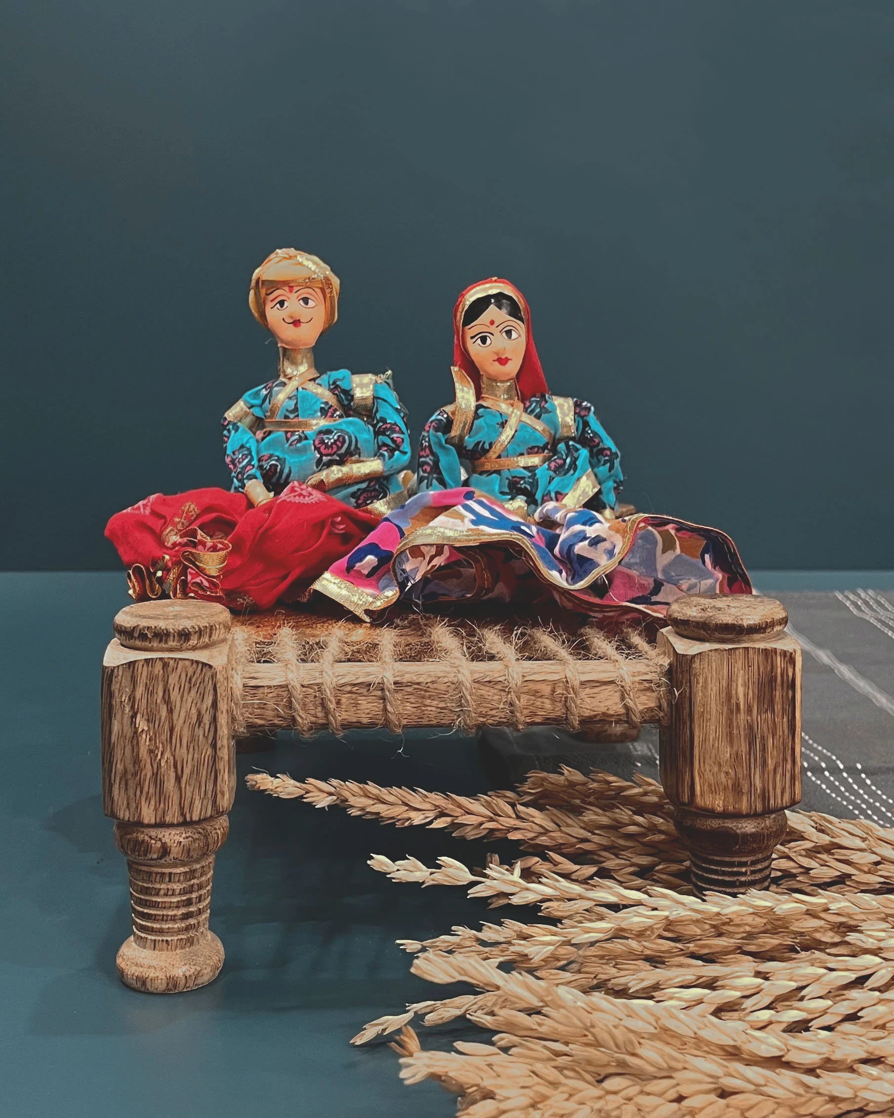 Handcrafted Miniature Indian Cot - Versatile Table Decor, Doll Bed, Desktop Decor, and Serving Tray - Elegant Unique Gift
