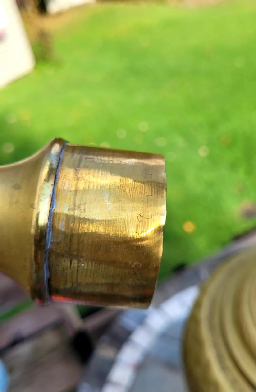 Antique Rajhastani Brass Oversized Mughal Bottle Urn. Indian Art Mid Century. 38"