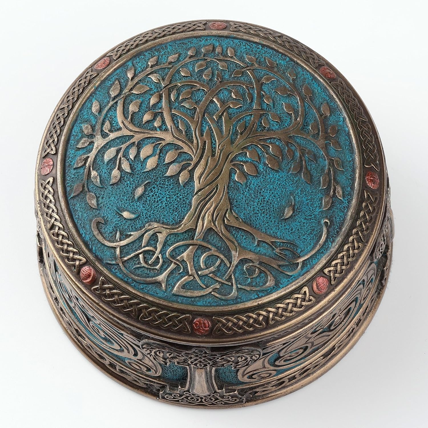 4 Inch Spiritual Tree of Life Cold Cast Resin Bronze Finish Trinket Jewelry Box