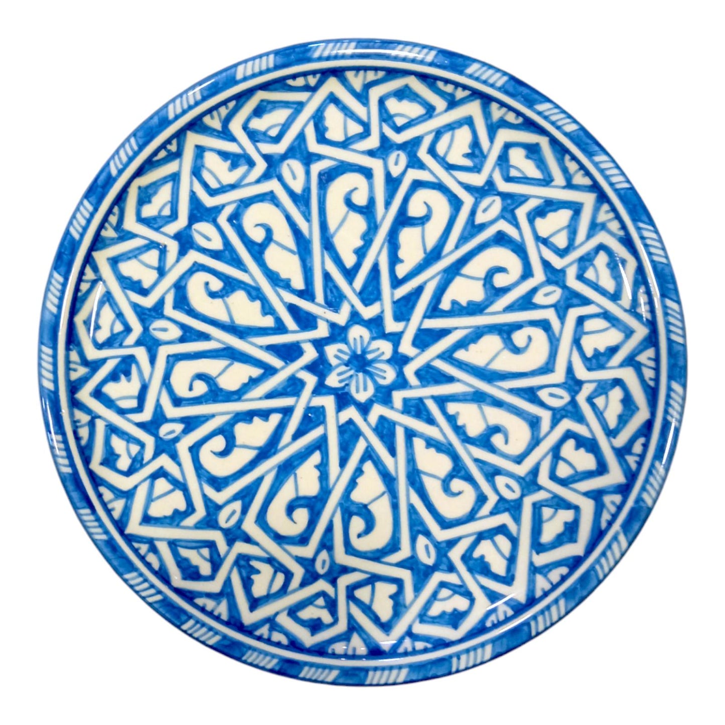 Ceramic Flat Plate, Serving Plate, Moroccan Ceramic Plates, Dinnerware, Tableware Colorful Serving Dishes Dishwasher & Microwave Safe