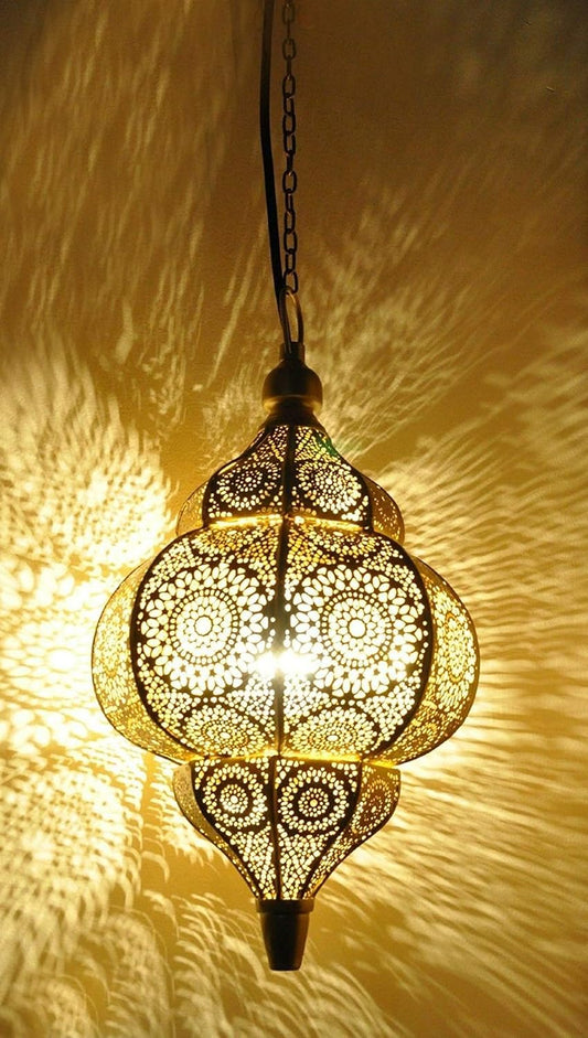 Modern Turkish Vintage Antique Look Moroccan Gold Ceiling Lights Home Lantern Pendant Gifts Oriental Arabian Hanging Lamp