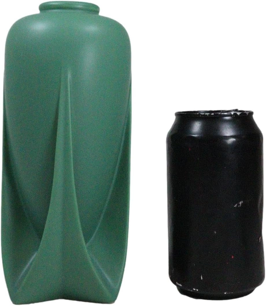 Teco Art Pottery Contemporary Smooth Micro-Crystalline Matte Glaze Vase Reproduction as Mantelpiece Shelf Table Decorative Accent Sculpture (Rocket - Green)