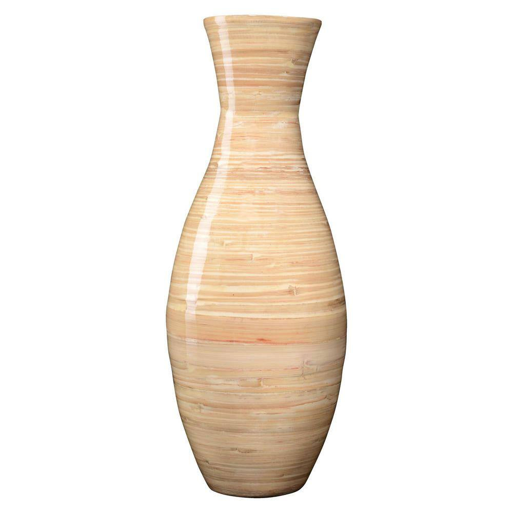 20 In. Natural Decorative Handcrafted Classic Bamboo Floor Vase