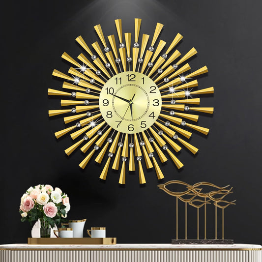 Large Wall Clock Decorative Wall Clocks 3D Non-Ticking Silent Quartz Clocks with Arabic Numerals for Living Room Home Kitchen Decor