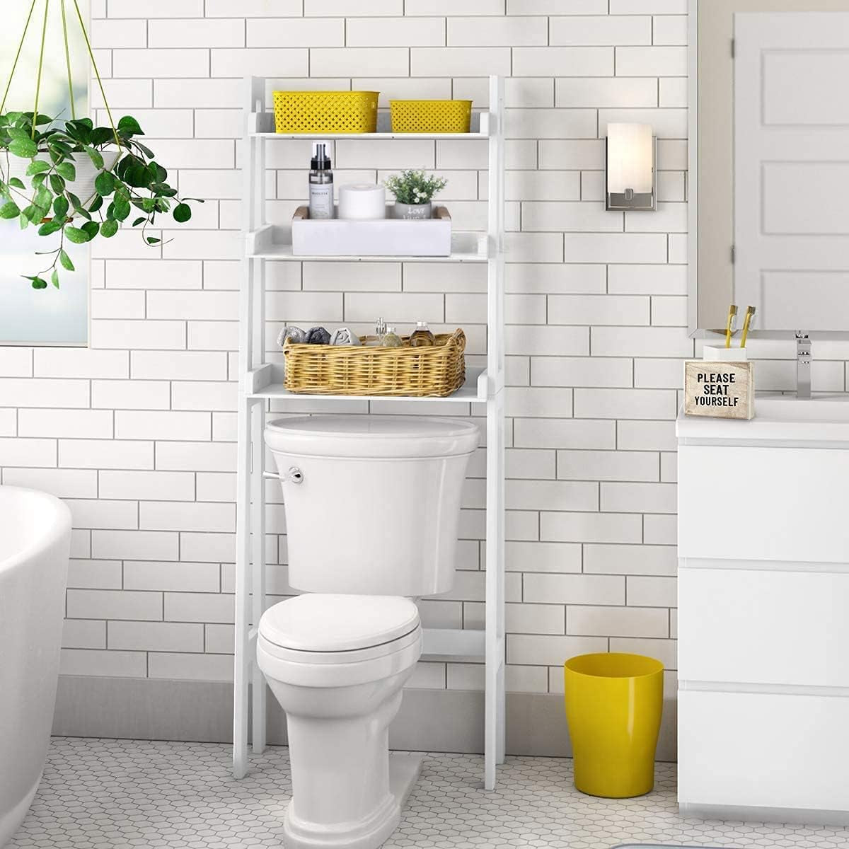 Farmhouse Bathroom Decor Box Toilet Paper Holder for Bathroom Rustic Wood Storage Box with Funny Sign Box for Home…