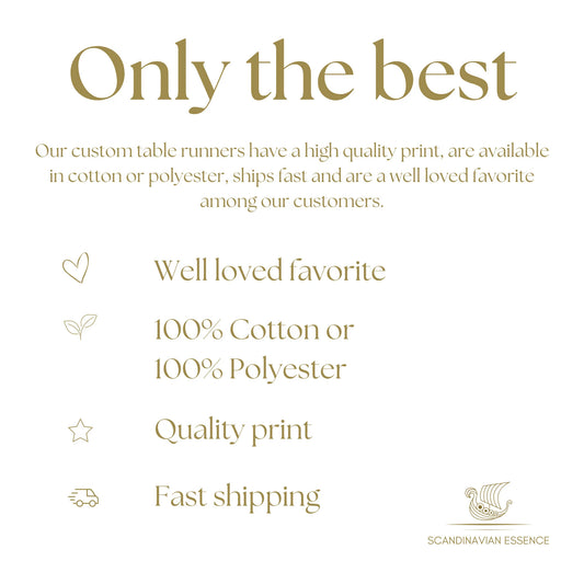 Scandinavian Flower Table Runner, Nordic Folk Art Home Decor, Scandi Housewarming Gift, Farmhouse Floral Gift, Botanical Table Centerpiece