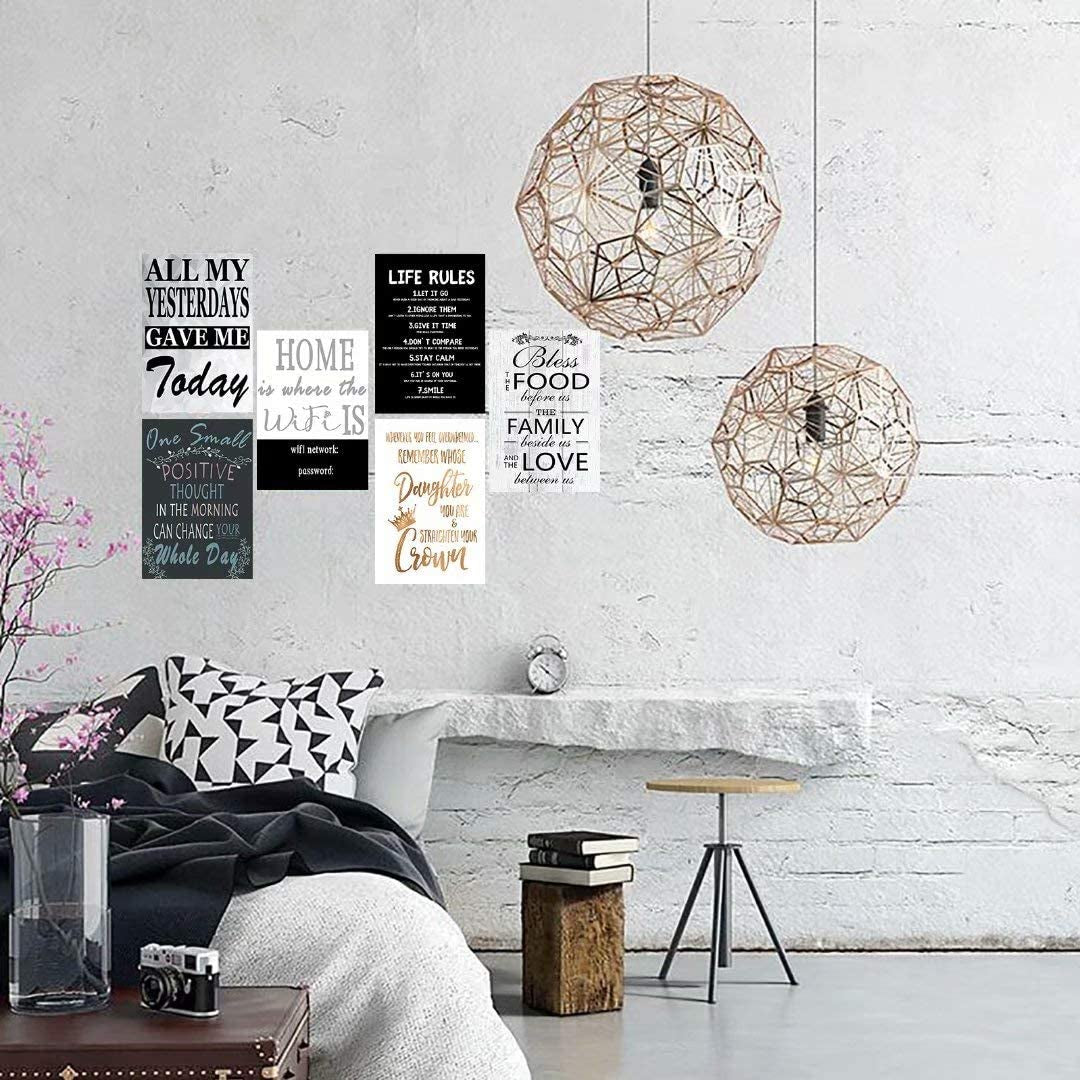 Retro Tin Sign Life Rule Metal Sign Wall Art Plaque Poster for Home Bar Pub 8 X 12 INCH