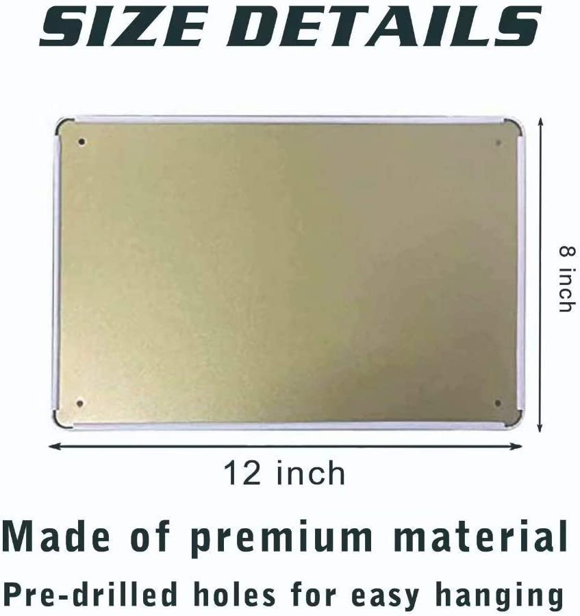 Retro Tin Sign Life Rule Metal Sign Wall Art Plaque Poster for Home Bar Pub 8 X 12 INCH