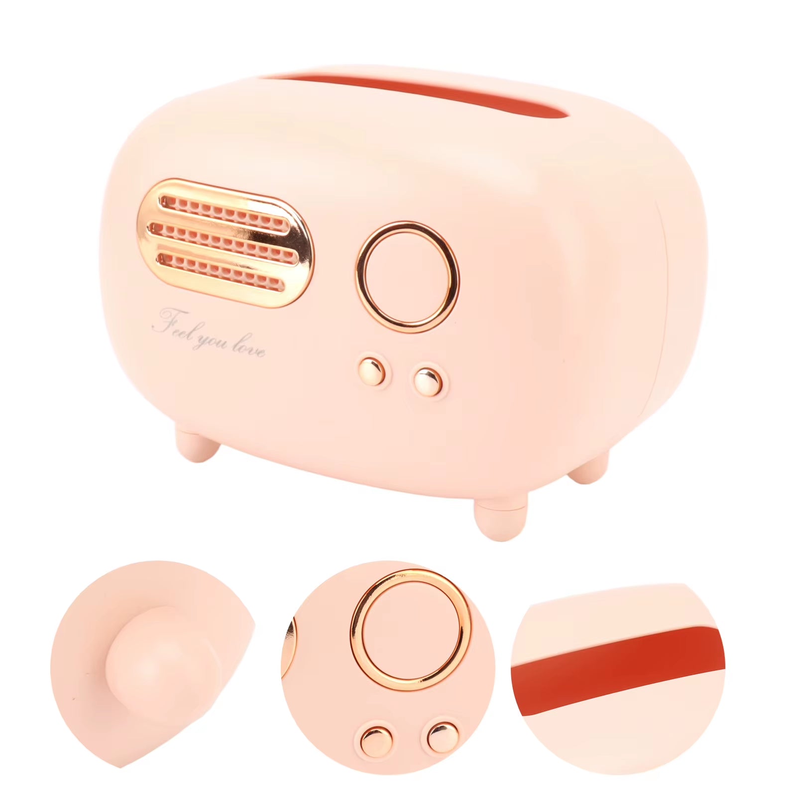 Vintage Radio Tissue Box Super Technology Retro Radio Tissue Box Plastic Multifunctional Beautiful for Bathroom for Kitchen