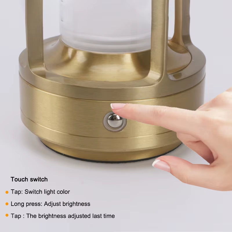 Night Light Black Gold Silver Table Lamp Touch USB Charging Ambient Light Suitable for Bedrooms Living Rooms