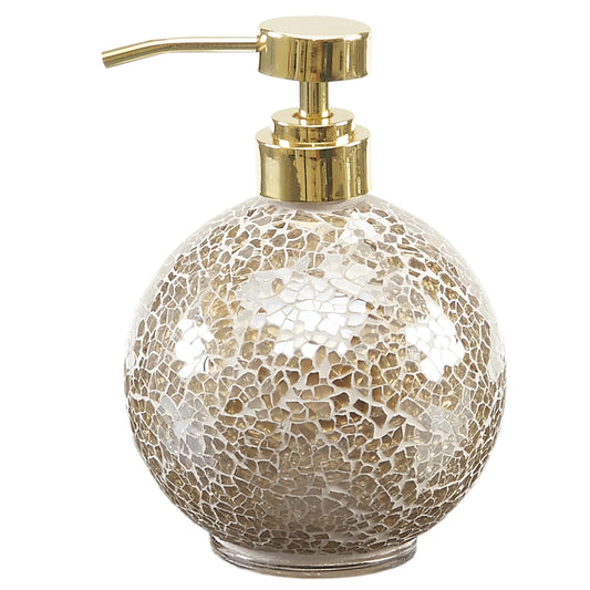 4 Piece Mosaic Bath Accessories Sets, Gold,Silver,Multi-Color