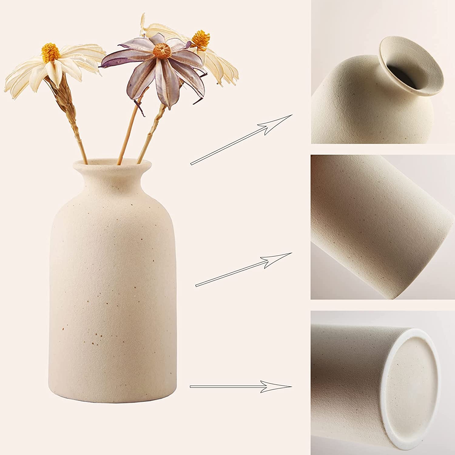 Dry Flower Vases, Ceramic Vase, Living Room Decoration,Flower Arrangement Decoration Shooting Props