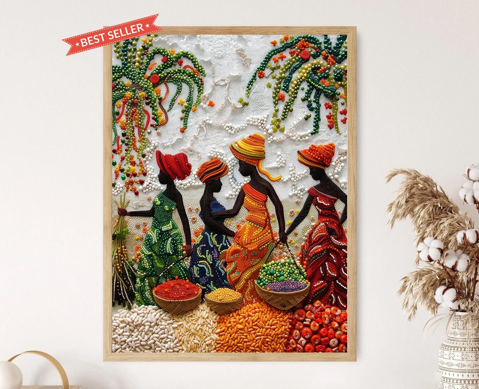 Nigerian Jollof Rice Art Print - Vibrant African Kitchen Decor