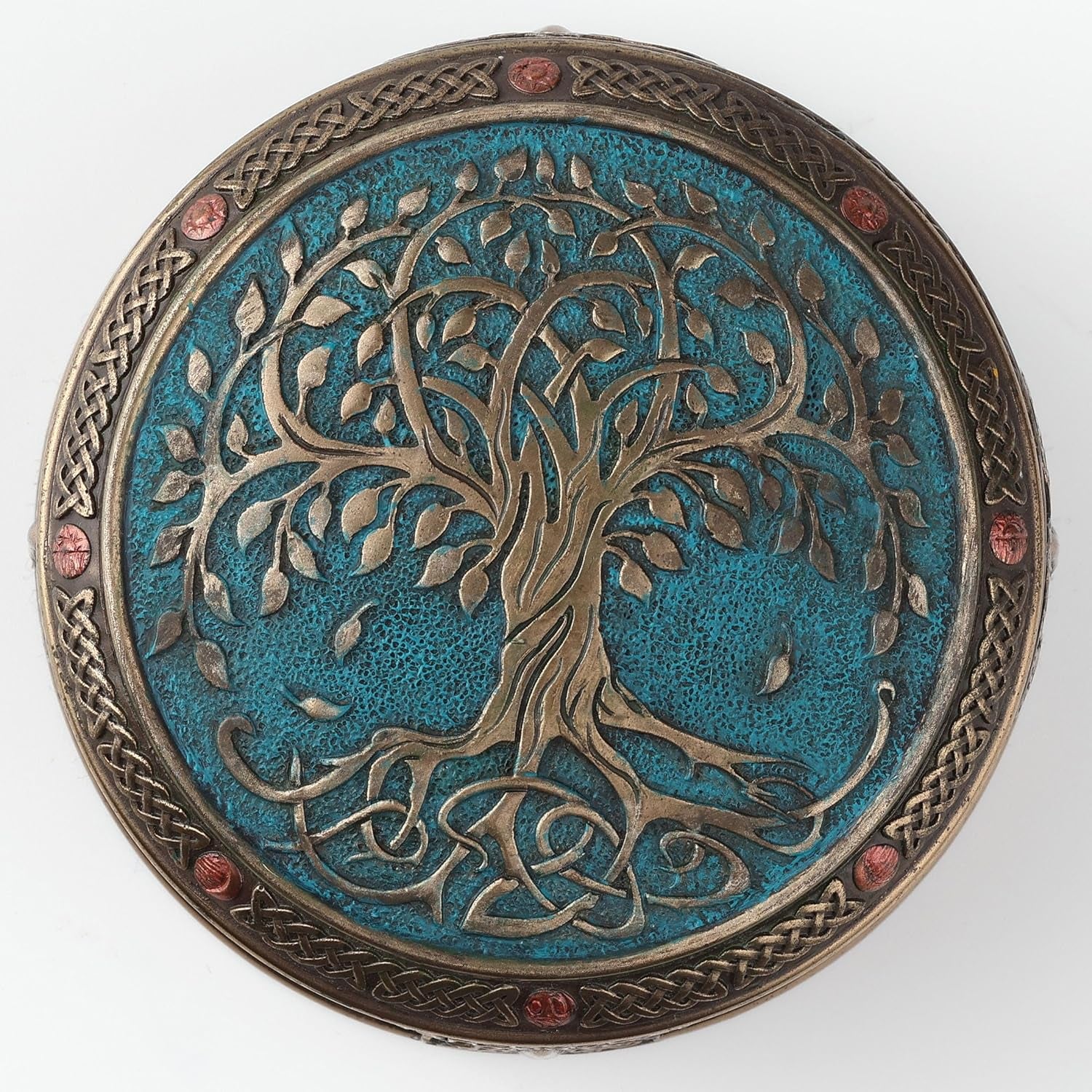 4 Inch Spiritual Tree of Life Cold Cast Resin Bronze Finish Trinket Jewelry Box