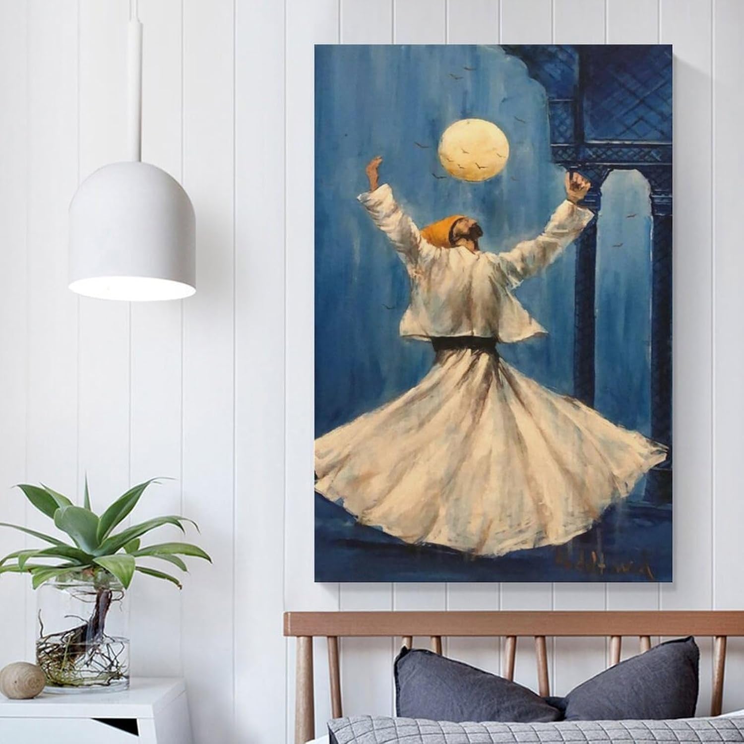 Poster Sufi Art Whirling Dervishes Turkish Dance Oil Painting Art Posters Abstract Muslim (28) Canvas Wall Art Posters Be Used for Room Aesthetics and Bedroom Living Room Decor Canvas Art Poster And