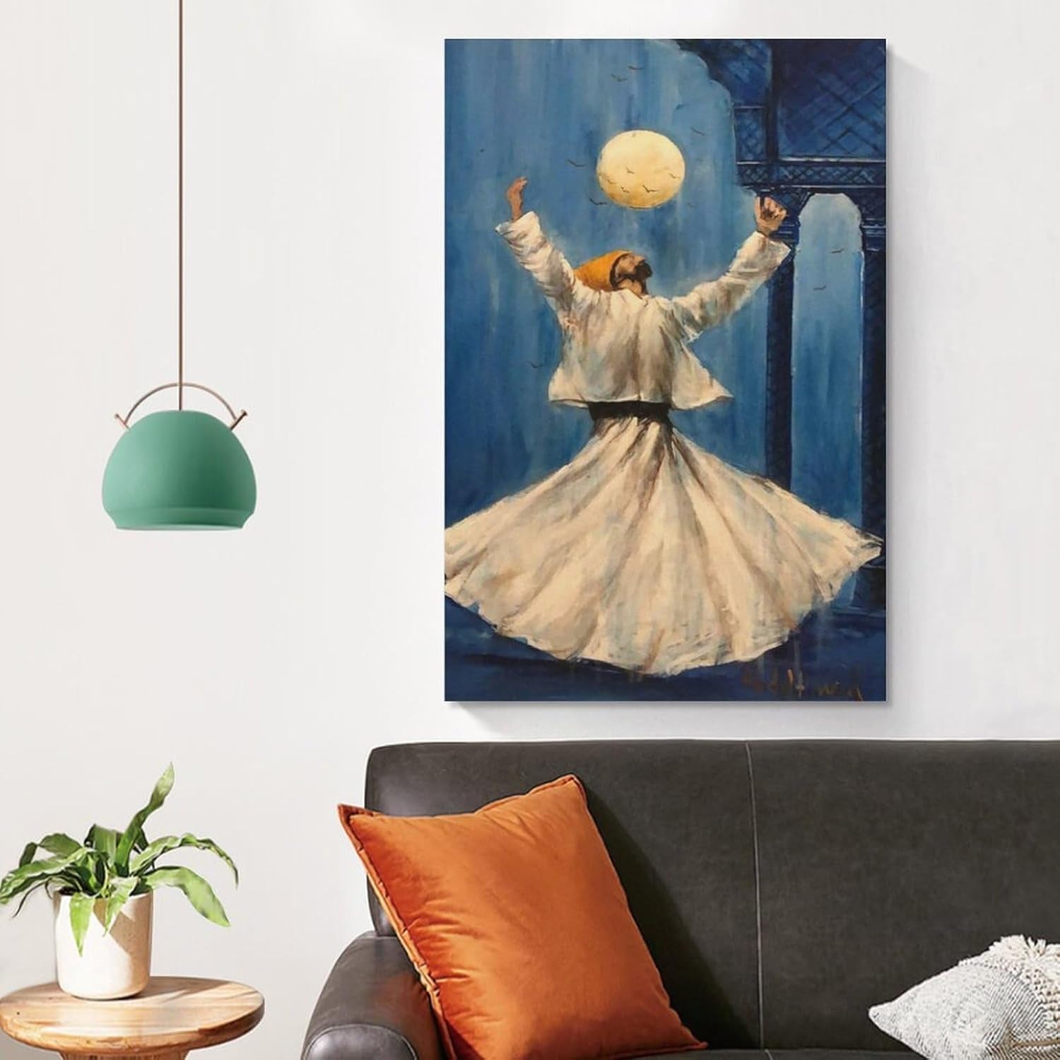 Poster Sufi Art Whirling Dervishes Turkish Dance Oil Painting Art Posters Abstract Muslim (28) Canvas Wall Art Posters Be Used for Room Aesthetics and Bedroom Living Room Decor Canvas Art Poster And