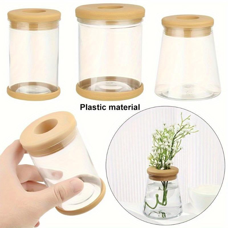 3Pcs, Hydroponic Plant Vase, Clear Plastic Propagation Pot, 3.5 Inch Indoor Small Grow Pot for Home Decoration.
