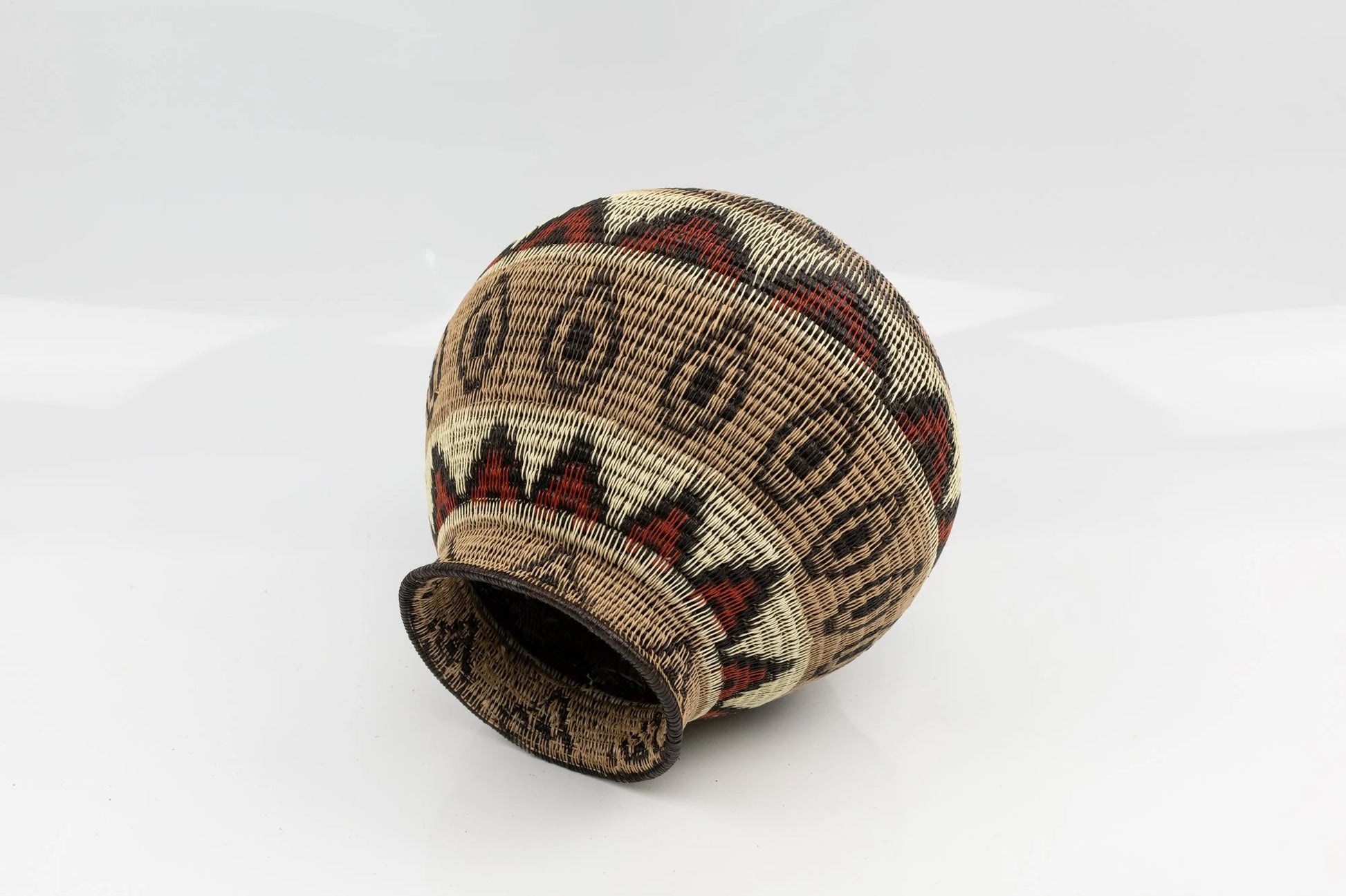 Wounaan Indian Hand Woven Feather Panama Basket Basket Wall Decor, Handwoven Natural Basket, Decor Basket, Storage Basket, Boho Baskets