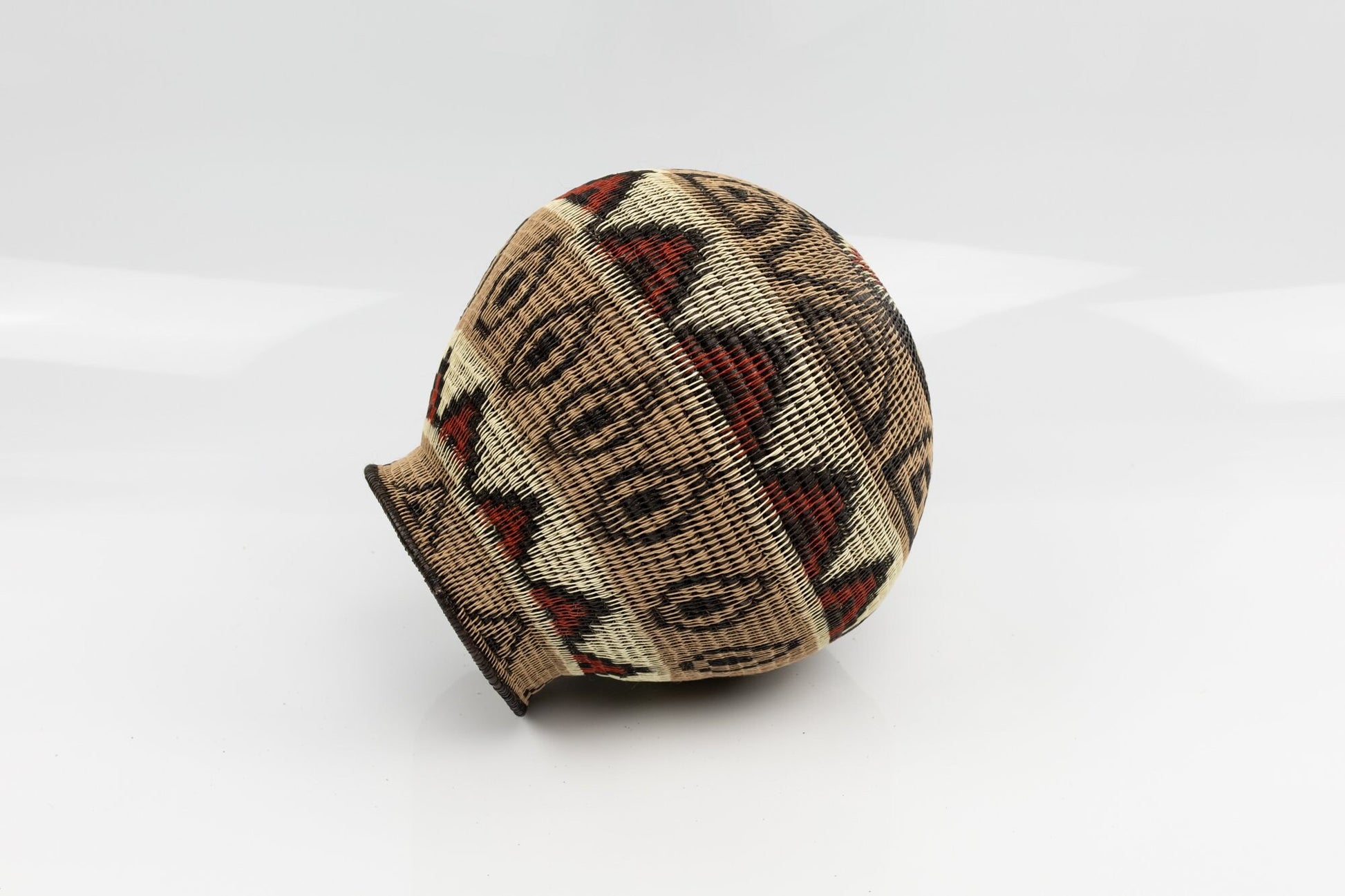 Wounaan Indian Hand Woven Feather Panama Basket Basket Wall Decor, Handwoven Natural Basket, Decor Basket, Storage Basket, Boho Baskets