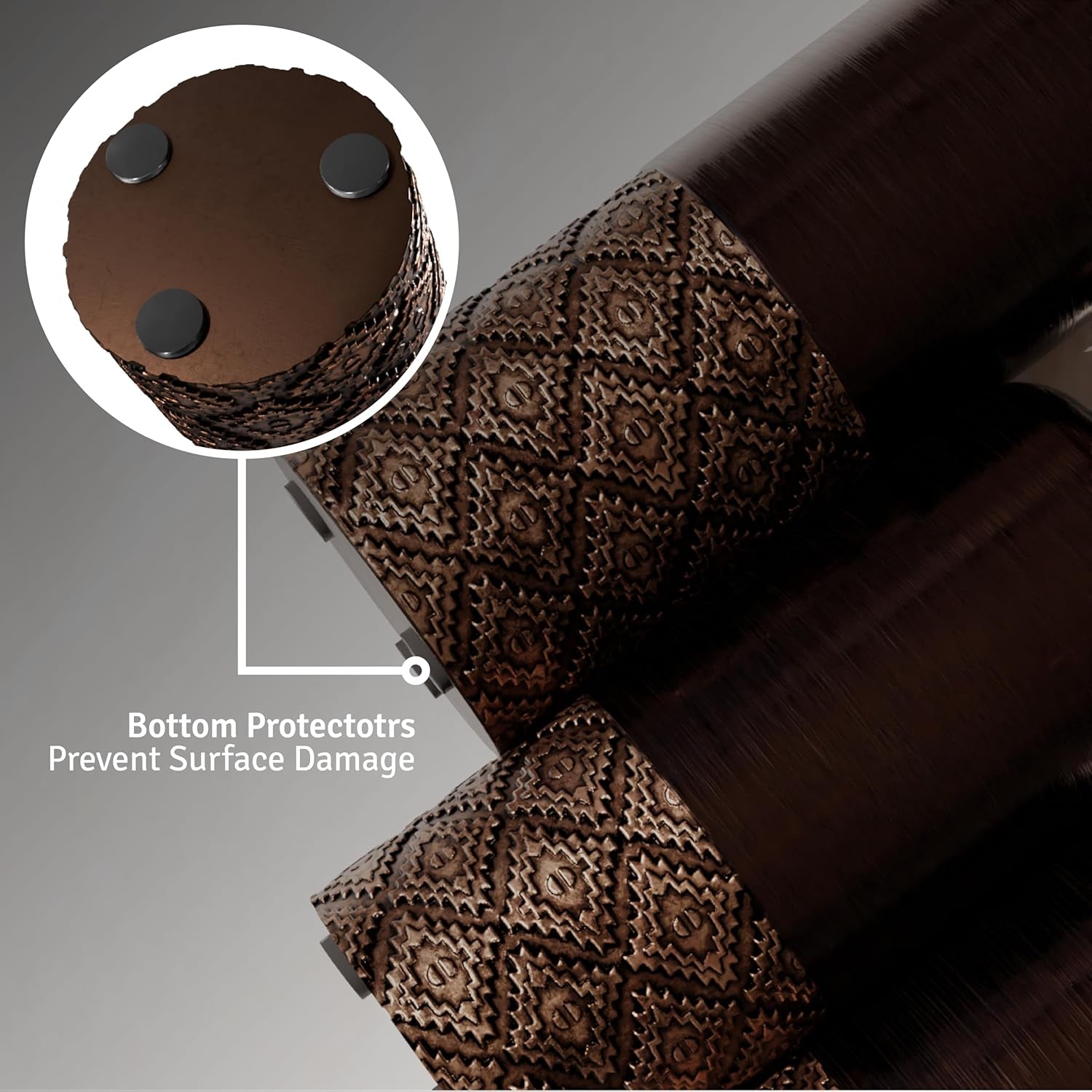 Dublin Brown Vases - Set of 3 Vases - Table Centerpieces for Dining Room, Kitchen Décor, Home Decor for Your Living Room, Dining Room, Bedroom, Office, Entry Table or Shelf Decor