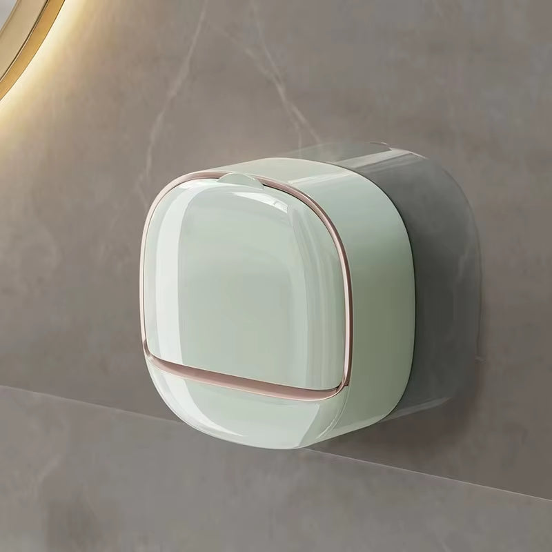 1 Piece Soap Box Free Punching Soap Box Wall-Mounted Household High-Grade Drain Water Storage Bathroom Toilet Soap Shelf