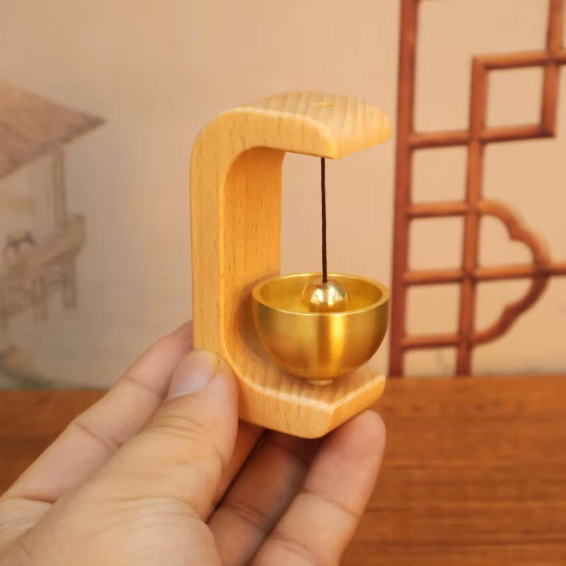 Dopamine Wind Chime Suction Door Entry Reminder Bell Magnetic Suction Wooden Doorbell Double-Sided Tape Hanging Wind Chime