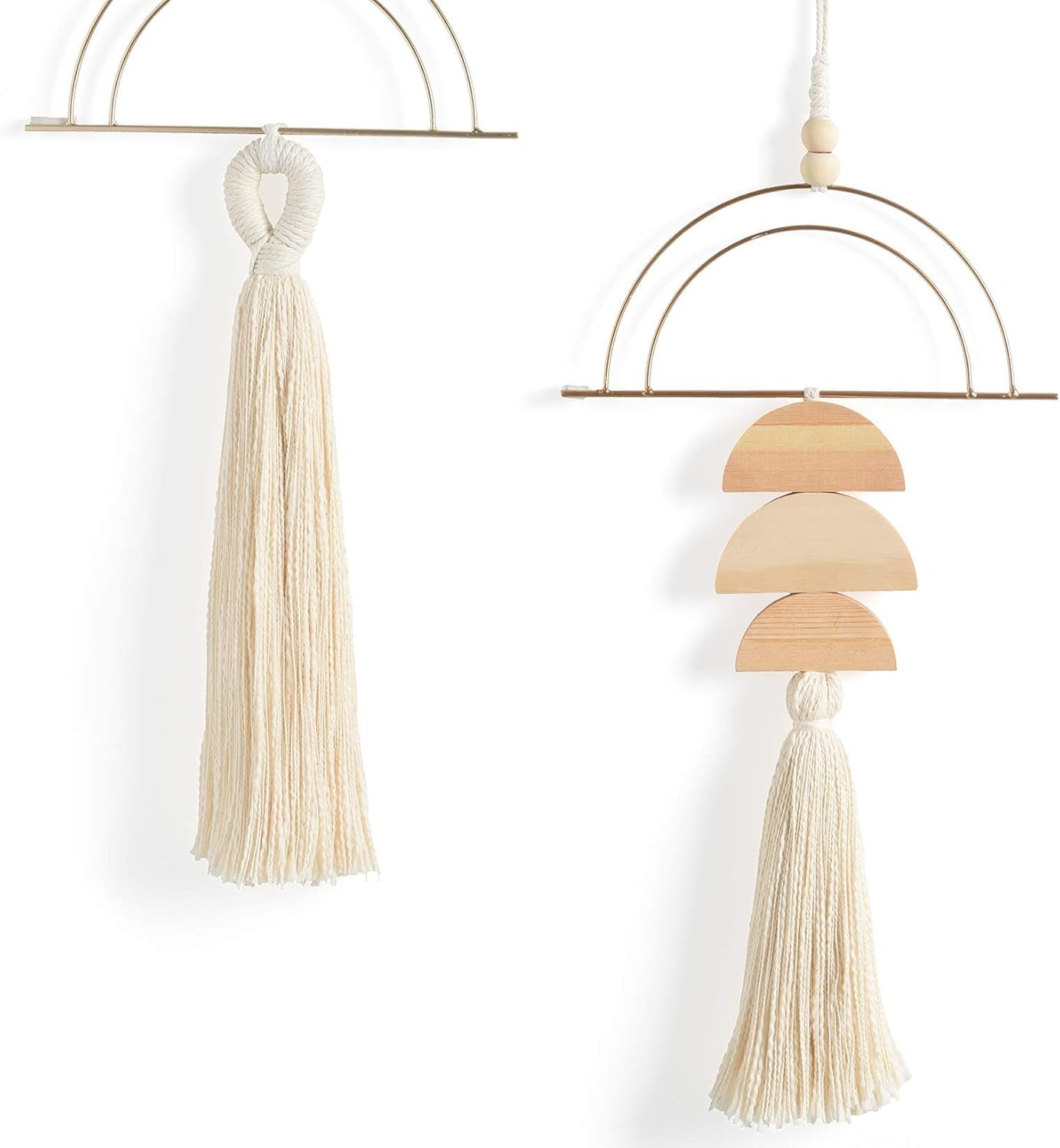 Boho Wall Decor Macrame Wall Hanging Bohemian Bedroom Wall Art Bathroom Decor Kitchen Tassel Home Wall Aesthetic Christmas Gifts 2 Pcs