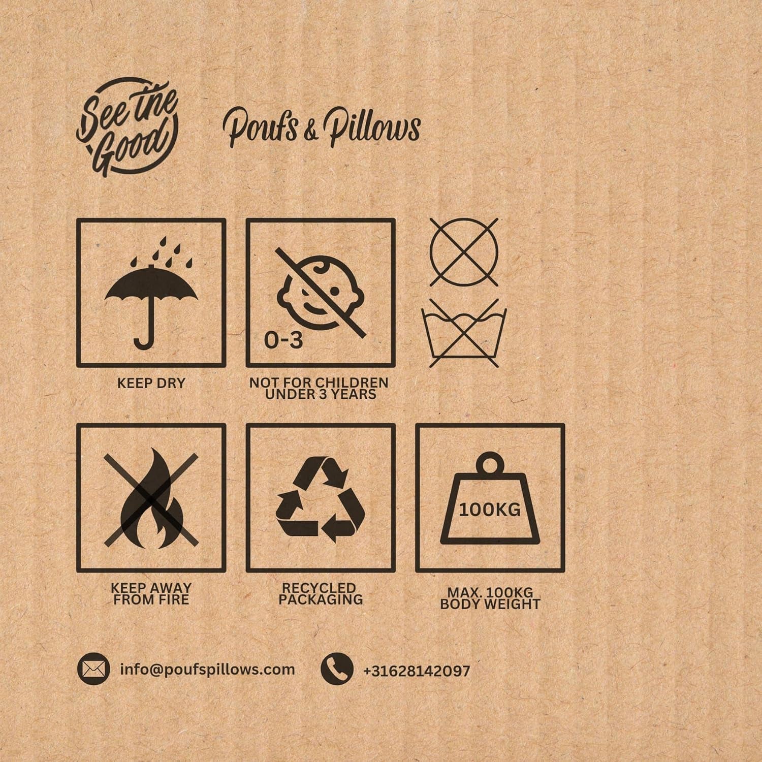 Premium Moroccan Leather Pouf - Handmade - Delivered Stuffed - Ottoman, Footstool, Floor Cushion (Grey)