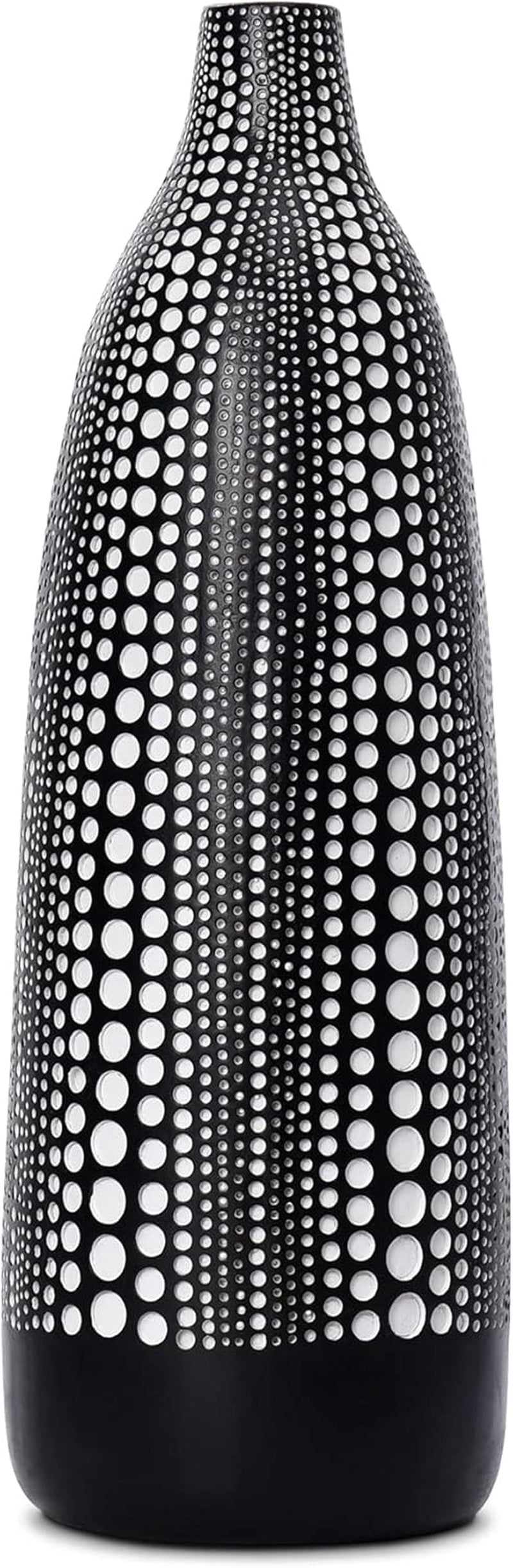 Black Vases for Home Decor - Modern Tall Vases for Office, Living Room, Bedroom, Dinning Table, Shelf, Bookshelf, Mantle, Entryway