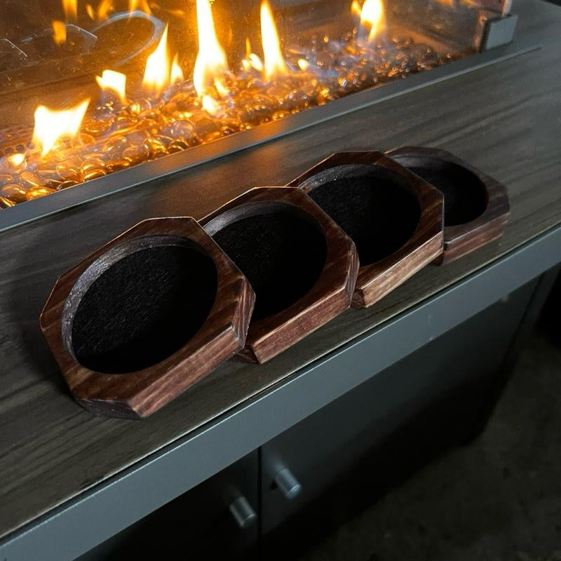 Octagonal Handmade Wooden Coasters Tableware