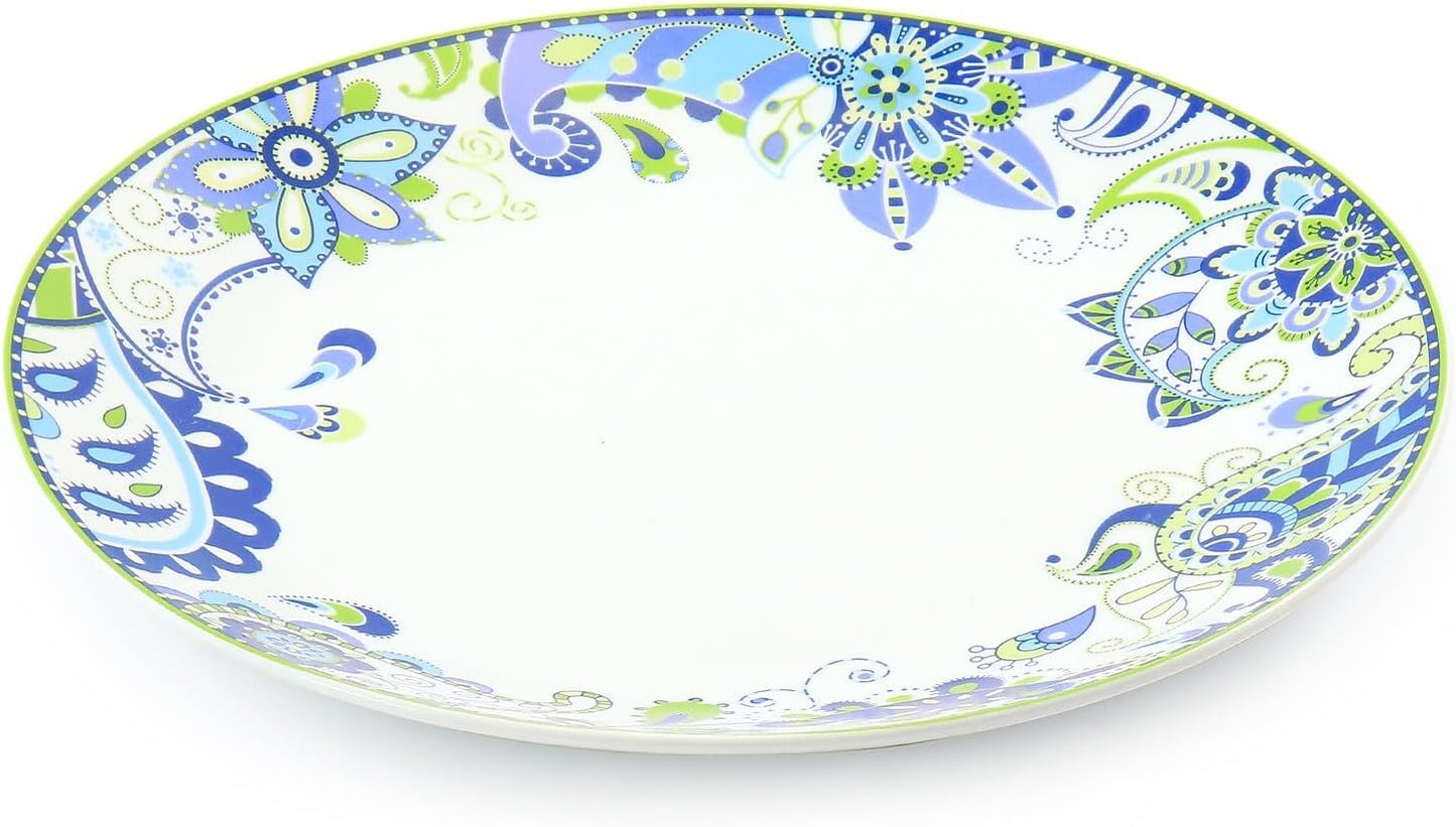 Blue Crush 16 Piece round Porcelain Dinnerware Set